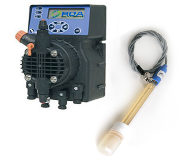 Dosador para correção de pH com eletrodo para auto ajuste